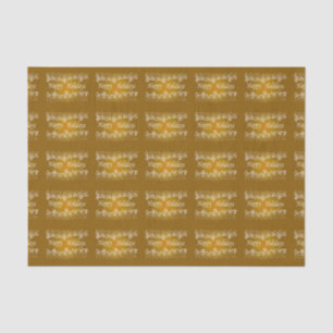 Gold Shining Stars Happy Holiday Tissue Paper Tissuepapier
