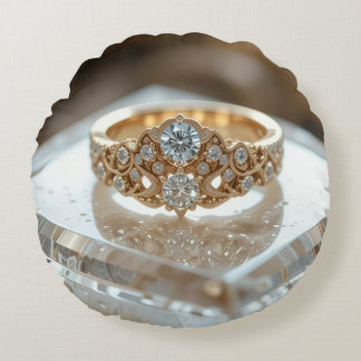 gold shinning diamond ring rond kussen