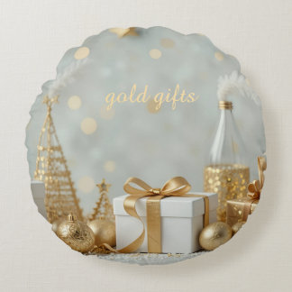gold shinning presents rond kussen