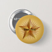 Gold Shinning Star Custom Button (Voorkant /achterkant)