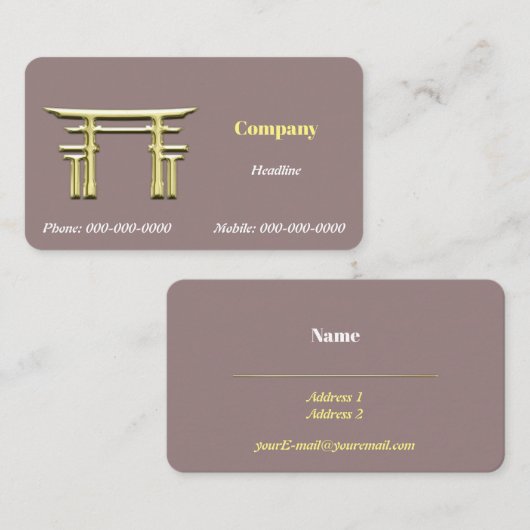Gold Shinto Visitekaartje (Voorkant / Achterkant)