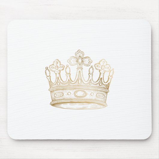 Gold Shiny Crown Muismat (Voorkant)