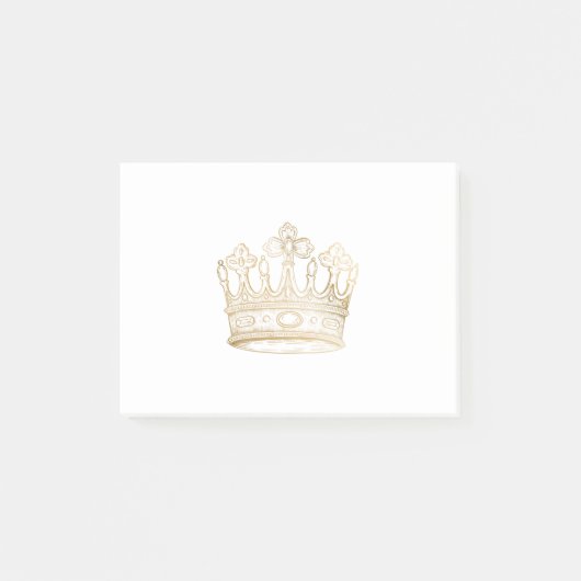 Gold Shiny Crown Post-it® Notes (Voorkant)
