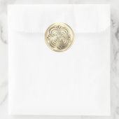Gold Shiny Envelope Seal Ronde Sticker (Tas)