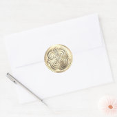 Gold Shiny Envelope Seal Ronde Sticker (Envelop)