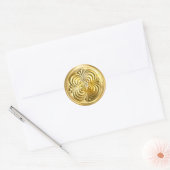 Gold Shiny Envelope Seal Ronde Sticker (Envelop)