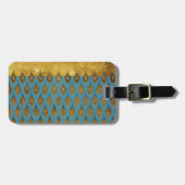 Gold Shiny Princess Mermaid Glitter Scales Bagagelabel (Voorkant horizontaal)