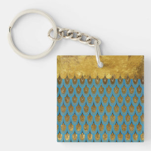 Gold Shiny Princess Mermaid Glitter Scales Sleutelhanger