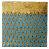 Gold Shiny Princess Mermaid Glitter Scales Tegeltje (Voorkant)