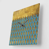 Gold Shiny Princess Mermaid Glitter Scales Vierkante Klok (Hoek)