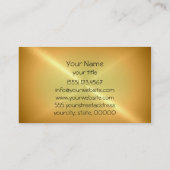 Gold Shiny Stainless Steel Metal 2 Visitekaartje (Achterkant)