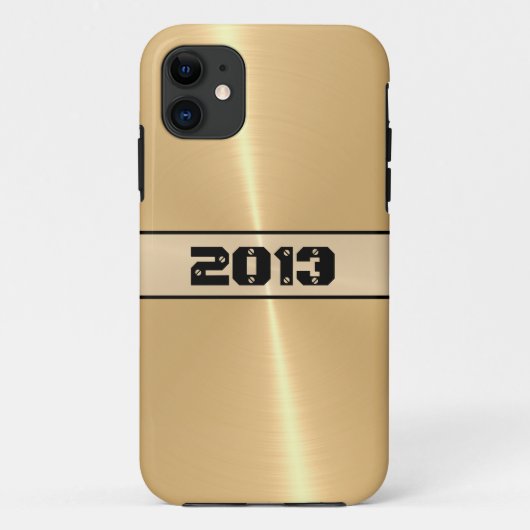 Gold Shiny Stainless Steel Metal 9 Case-Mate iPhone Case (Achterkant)