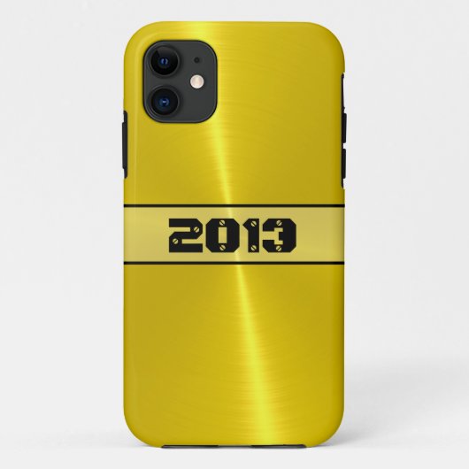Gold Shiny Stainless Steel Metal Case-Mate iPhone Case (Achterkant)