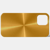 Gold Shiny Stainless Steel Metal Case-Mate iPhone Case (Achterkant (horizontaal))