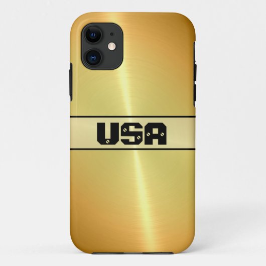 Gold Shiny Stainless Steel Metal Case-Mate iPhone Case (Achterkant)