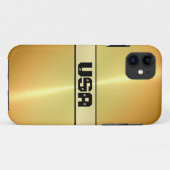 Gold Shiny Stainless Steel Metal Case-Mate iPhone Case (Achterkant (horizontaal))