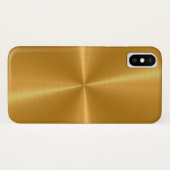 Gold Shiny Stainless Steel Metal Case-Mate iPhone Case (Achterkant (horizontaal))