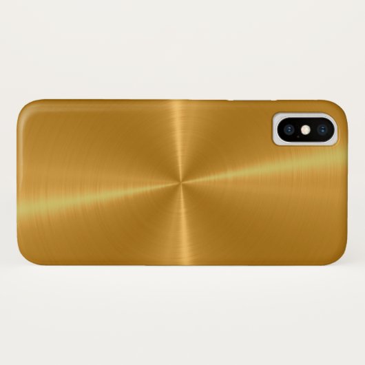 Gold Shiny Stainless Steel Metal Case-Mate iPhone Case (Achterkant (horizontaal))