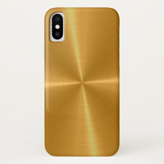 Gold Shiny Stainless Steel Metal Case-Mate iPhone Case (Achterkant)