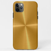Gold Shiny Stainless Steel Metal Case-Mate iPhone Case (Achterkant)