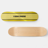 Gold Shiny Stainless Steel Metal Persoonlijk Skateboard (Horizontaal)