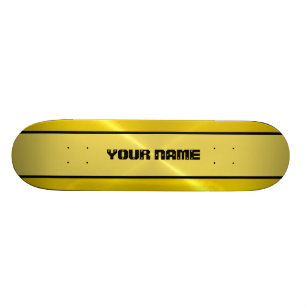 Gold Shiny Stainless Steel Metal Persoonlijk Skateboard