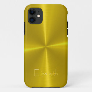 Gold Shiny Steel Metal Case-Mate iPhone Case