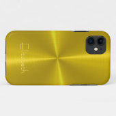 Gold Shiny Steel Metal Case-Mate iPhone Case (Achterkant (horizontaal))