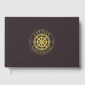 Gold Ship Wheel Helm Gastenboek (Voorkant)