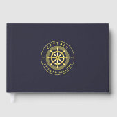 Gold Ship Wheel Helm Gastenboek (Voorkant)
