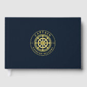 Gold Ship Wheel Helm Gastenboek (Voorkant)
