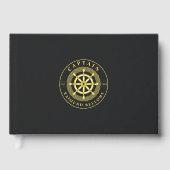 Gold Ship Wheel Helm Gastenboek (Voorkant)