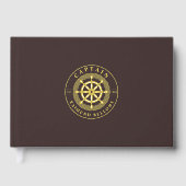 Gold Ship Wheel Helm Gastenboek (Voorkant)