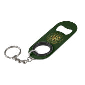 Gold Ship Wheel Helm Mini Flessenopener (Voorkant Gekanteld)