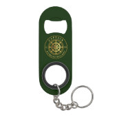 Gold Ship Wheel Helm Mini Flessenopener (Achterkant)