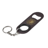 Gold Ship Wheel Helm Mini Flessenopener (Voorkant Gekanteld)