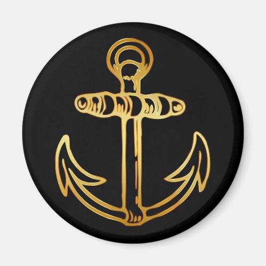 GOLD SHIPS ANCHOR MAGNEET (Voorkant)