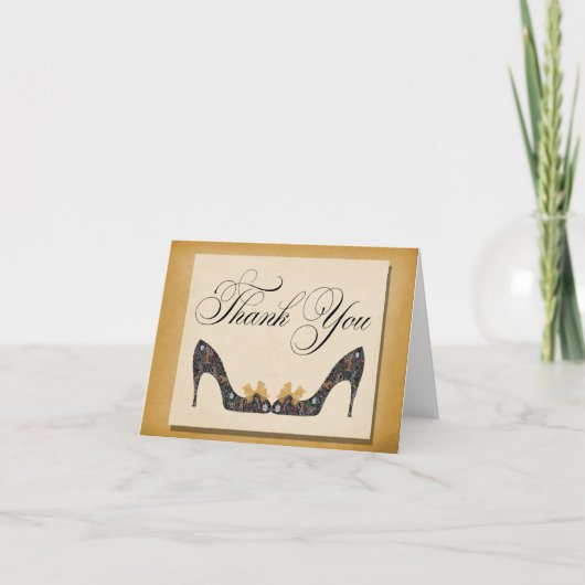 Gold Shoes Hartelijk dank Bedankkaart (Voorkant)