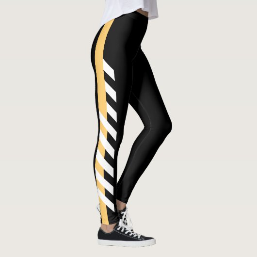 Gold Side Stripe Leggings (Rechts)