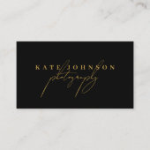 Gold Signature Script QR Code Social Media Visitekaartje (Voorkant)