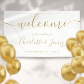 Gold Signature Script WeduwWelkomstbanner Spandoek