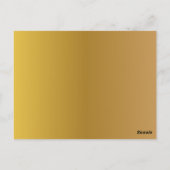 Gold Signature Wedding Save the Date Card Briefkaart (Achterkant)