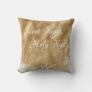 Gold Silent Night, Heilige Kerstmis Kussen