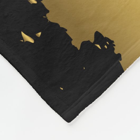 Gold Silhouette Kokopelli Fleece Blanket (Hoek)