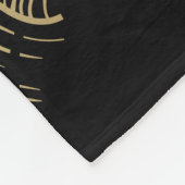 Gold Silhouette Kokopelli Fleece Blanket (Hoek)