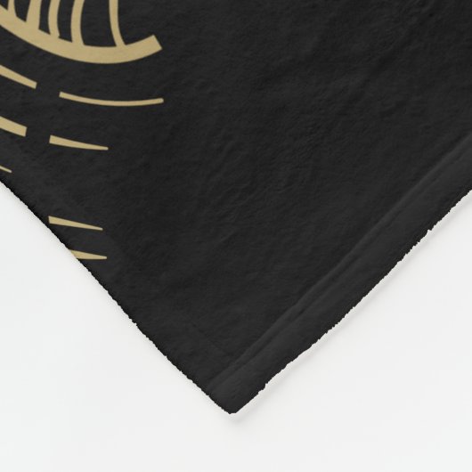 Gold Silhouette Kokopelli Fleece Blanket (Hoek)