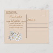 Gold Silk- en artikelparels opslaan datum Aankondigingskaart (Achterkant)