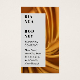 Gold Silk Fabric gebundeld Visitekaartje