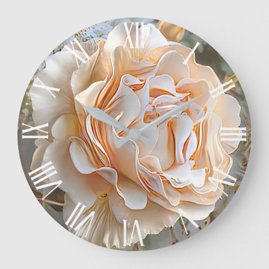 Gold Silk Unique Roos Art Dream Grote Klok (Voorkant)