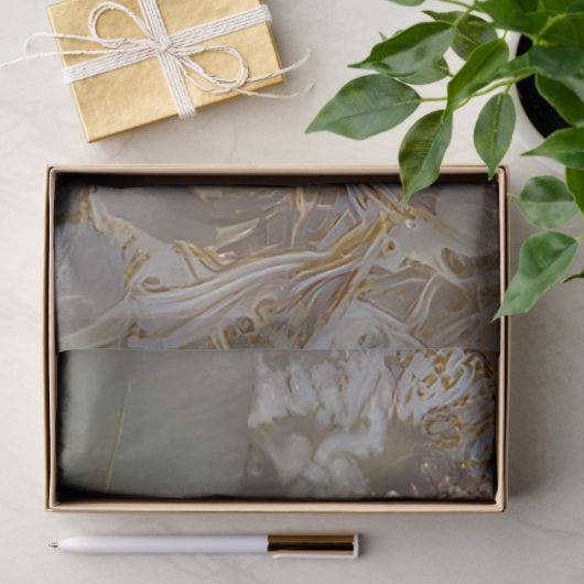 Gold Silk Unique Roos Art Dream Tissuepapier (Geschenk)